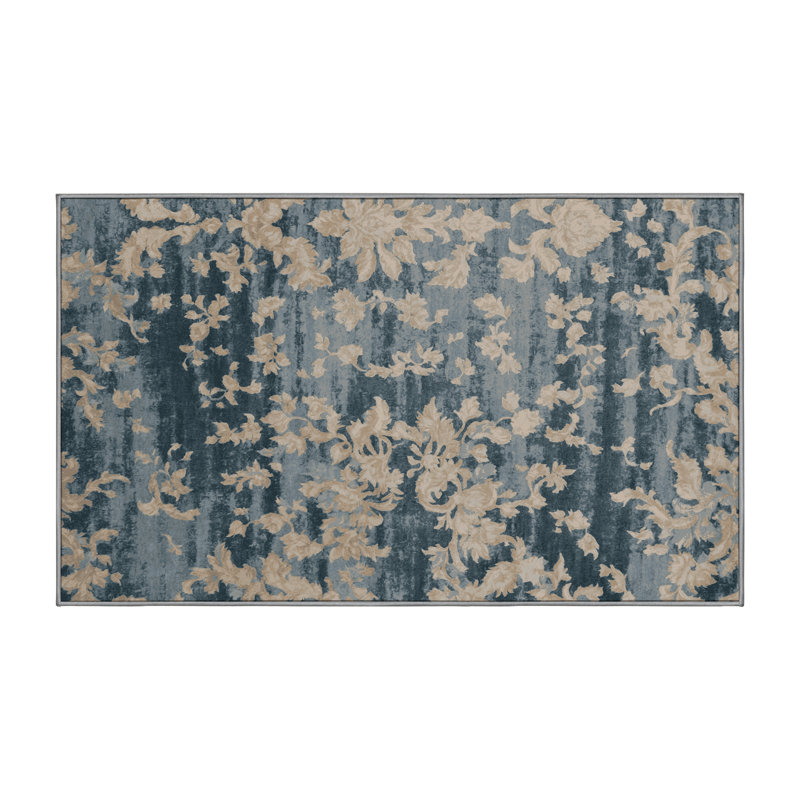 Tapis gris lavable à la machine, Rectangle 2 pi x 3 pi