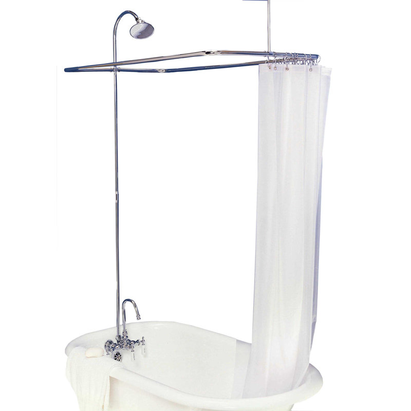 Système de douche à clawfoot (P0403), 57" x 31'', Nickel