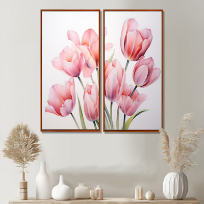 Tulipes, rêve minimaliste - art mural traditionnel