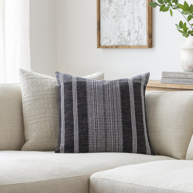 Becki Owens x Livabliss Myrna Reversible Throw Pillow, Down Blend, 20"H x 20"W