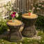 Tables de bout en bois d'acacia durable, style rustique pour une utilisation extérieure et intérieure