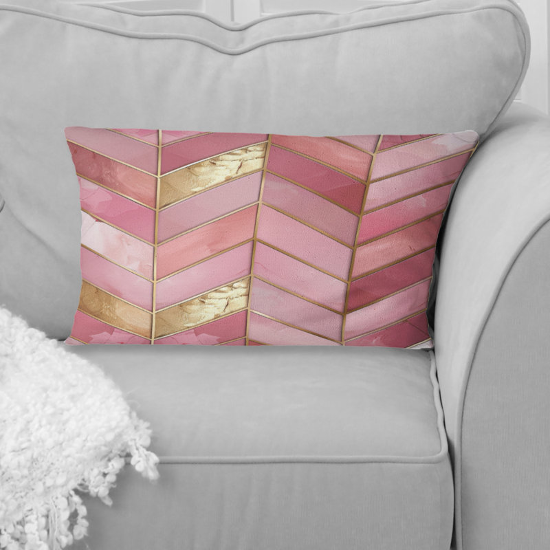 Coussin à chevrons Mid-Century