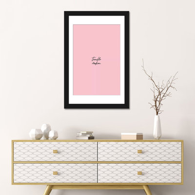 « troublemaker », art textuel sur toile