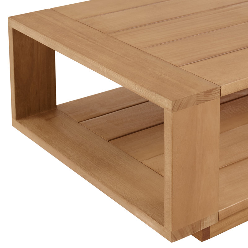 Table basse d'extérieur Shay de 48 po en eucalyptus huilé