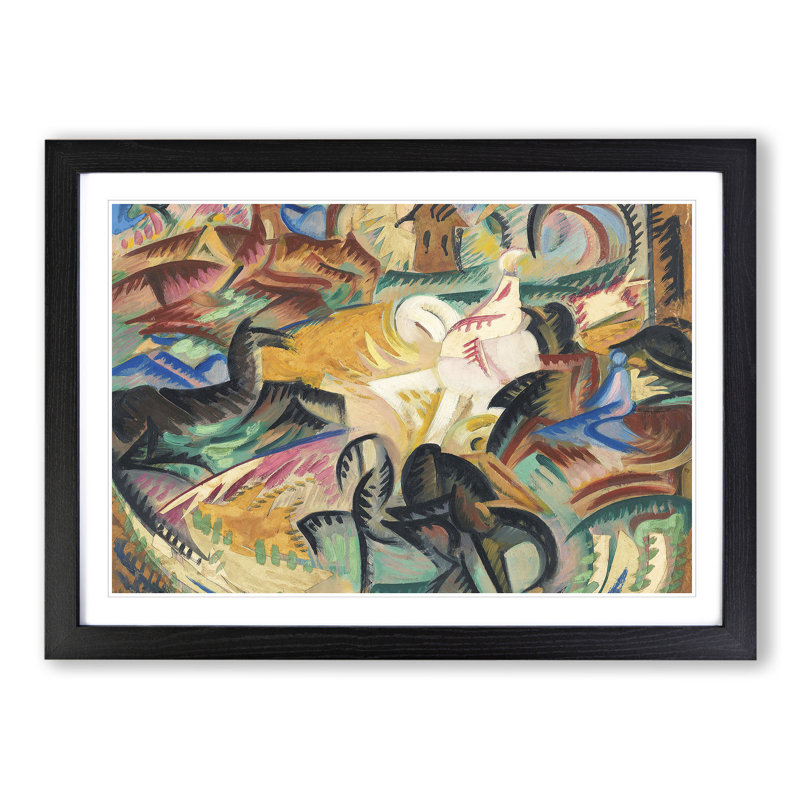 Horses by Alice Bailly - Picture Frame Painting, Black Framed, 27cm H x 36cm W x 2cm D