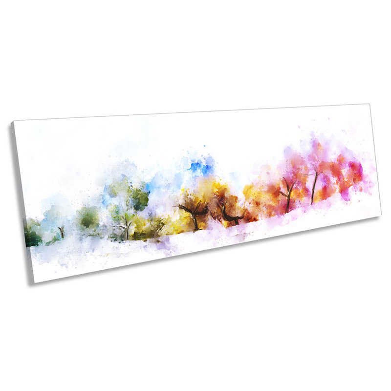 Minimalist Floral Trees - Wrapped Canvas Panoramic Print, 40.64cm H x 121.92cm W