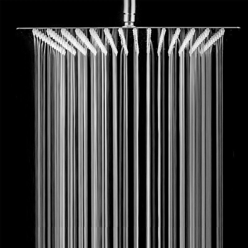 Tête de douche chromée chromée 16 po à haute pression en acier inoxydable