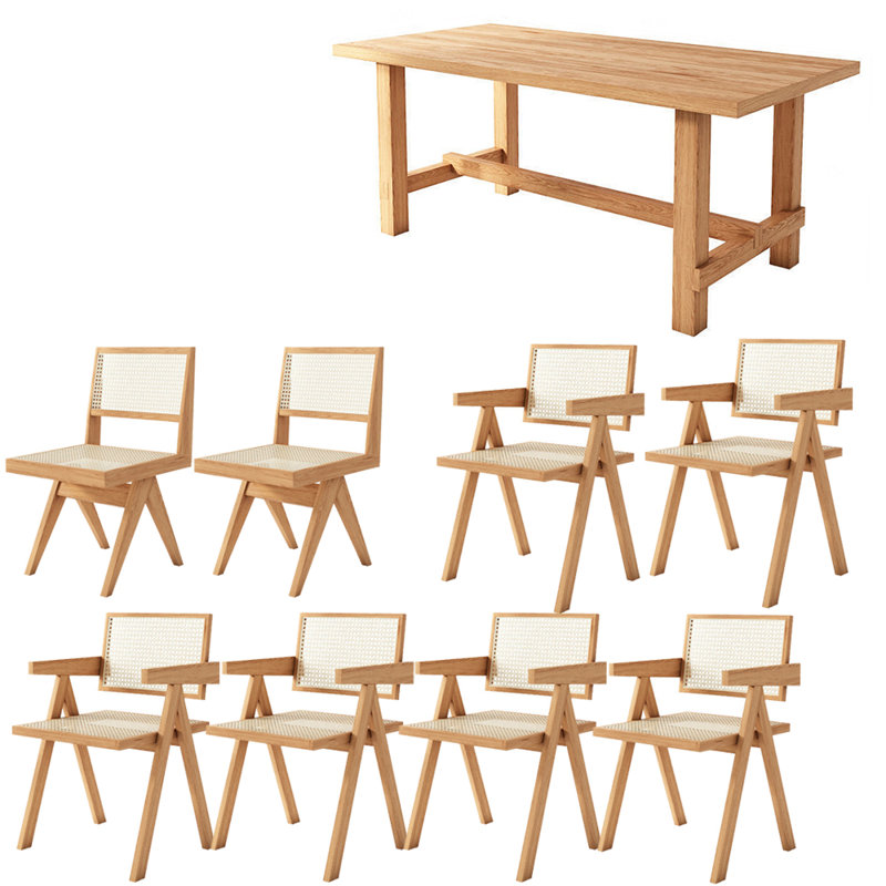Ensemble de table de salle à manger Nordic Style, H 29,5 po x l 31,4 po x P 70,8 po