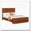 Lit moderne avec tête de lit géométrique 3D et banc de rangement - rangement à 4 tiroirs-301052656-301052657