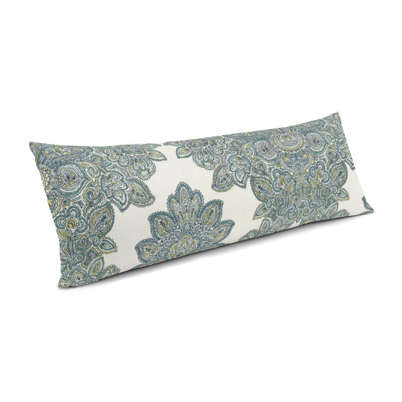 Housse de coussin rectangulaire et insert, H 14 po x l 36 po x P 6 po, Vert