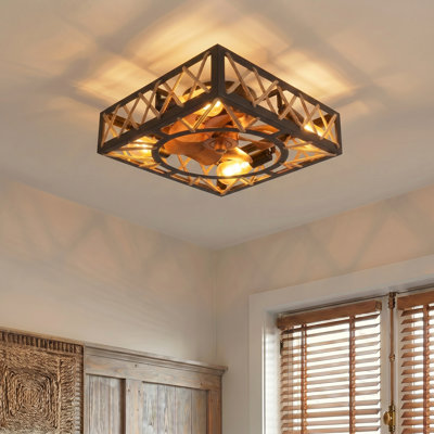 Ceiling Fan With LED Lights And Remote-Square