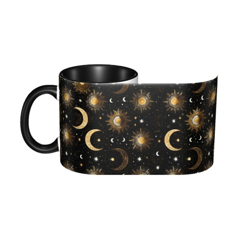 Sun Moon Coffee Mug Novelty Tea Cup Ceramic Mugs 11 oz Cute Coffee Cups