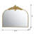 39.5" X 35" Arched Mirror With Metal Frame, Wall- Mounted Mirror For Living Room Bedrrom