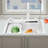 Oukaning Modern Rectangular Kitchen Sink with Single Bowl and Faucet-106895429
