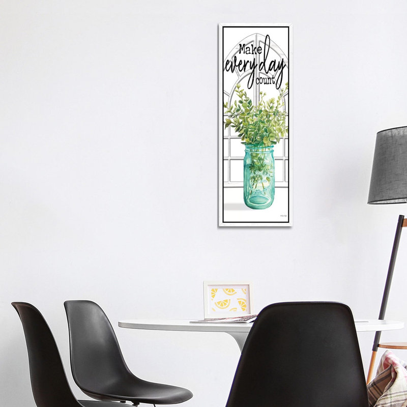 Make Every Day Count by Cindy Jacobs - Panoramic Print on Canvas, 121.92cm H x 20.32cm W x 3.81cm D, White Framed Canvas