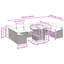 344cm Wide Patio Sofa with Cushions