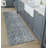 Custom Size Printed Blue Floral Design Cotton Pile Hallway Runner Rugs by Feet-1152455984