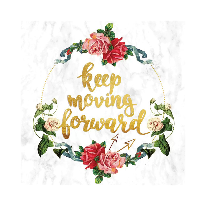 Keep Moving Forward by 5by5collective - Wrapped Canvas Gallery-Wrapped Canvas Giclée, 45.72 cm H x 45.72 cm W