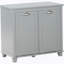 Armoire de trieur de linge Tilt-Out, organisateur de rangement de salle de bain avec panier inclinable à deux compartiments, gris-193599117