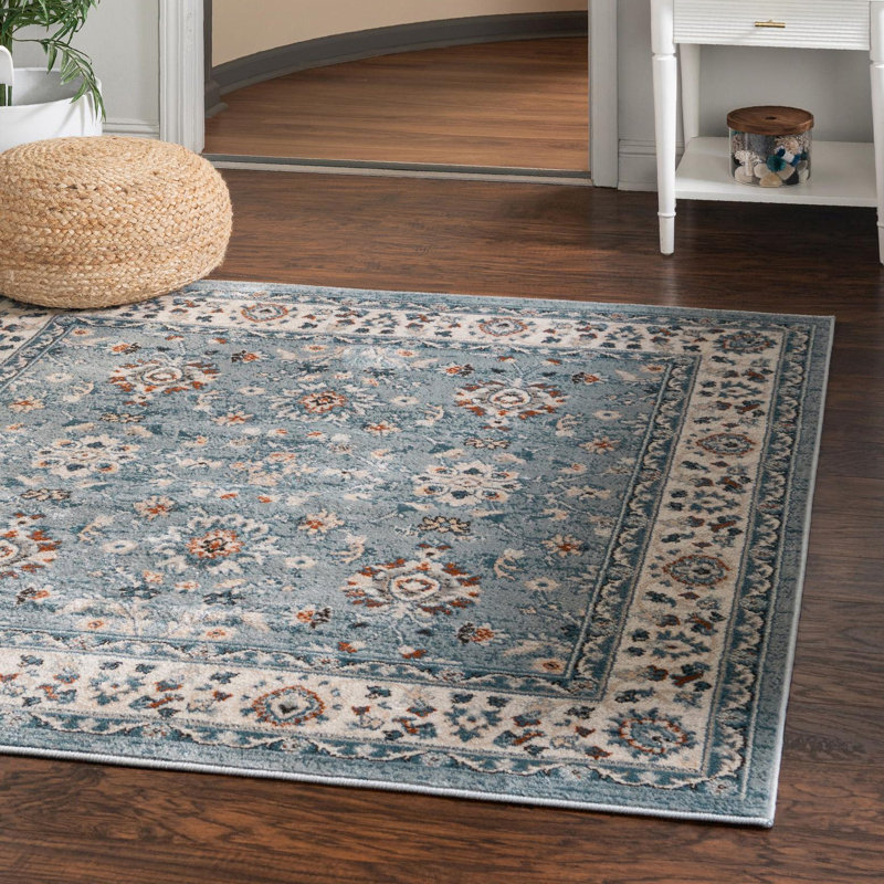 Floral Area Rug, Square 160cm