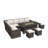 Gessell Wicker 6 - Person Patio Conversation Set with Cushions