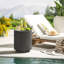 Table d'appoint pour l'extérieur HOMcom 2,6 gallons, table basse 3 en 1 avec rangement, seau à glace amovible et couvercle, table de patio en béton, gris anthracite