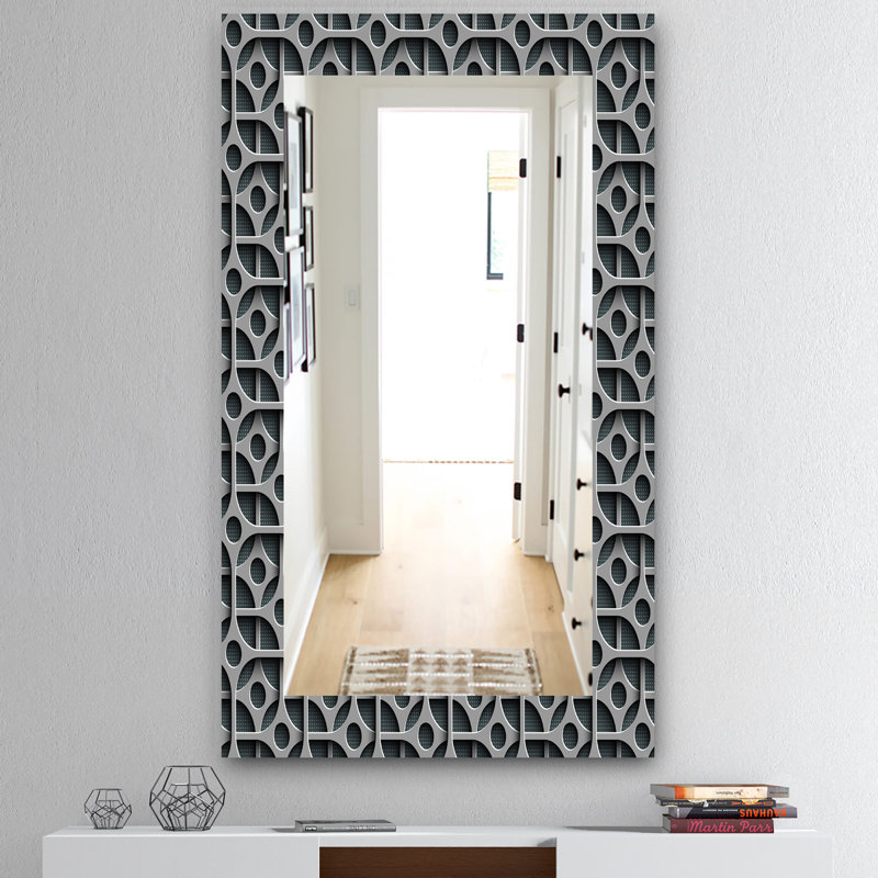 Miroir mural 19 mid-century scandinave, H 39,4 po x l 29,5 po