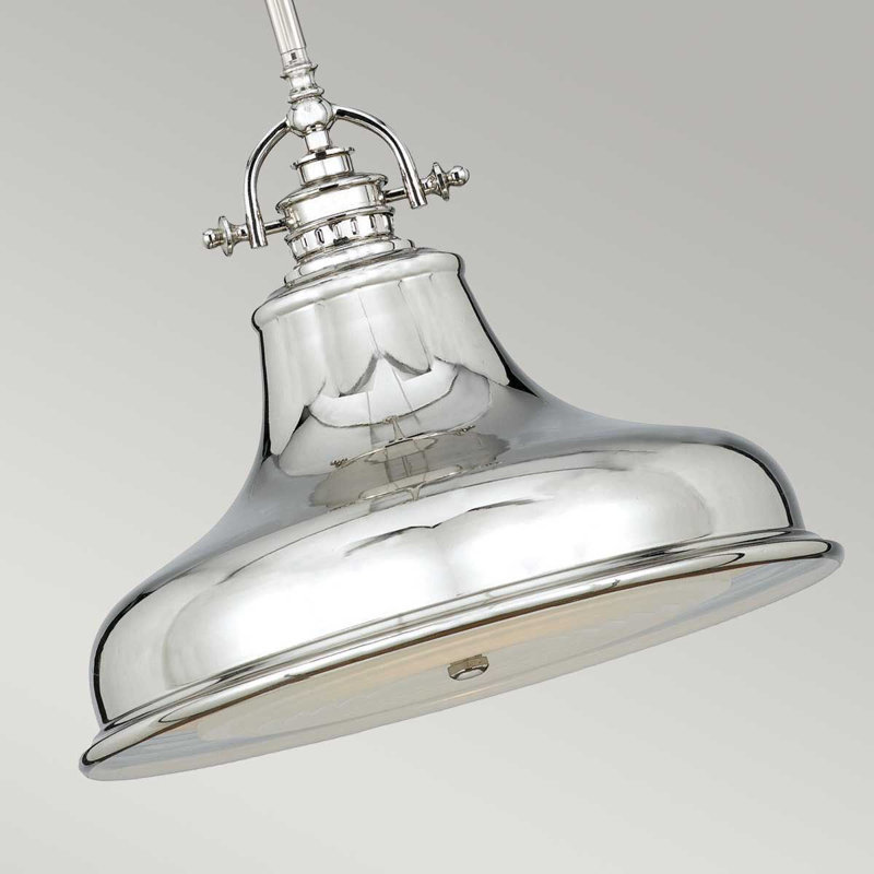 Bravo 1 - Light Single Pendant, Imperial Silver, 29.2cm H x 34.3cm W x 34.3cm D