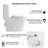 1.1/1.6 GPF Elongated One-Piece Toilet 15.55 ADA Height Floor Mounted With Soft Close Seat, CUPC Watersense Cetified, Ceramic, White