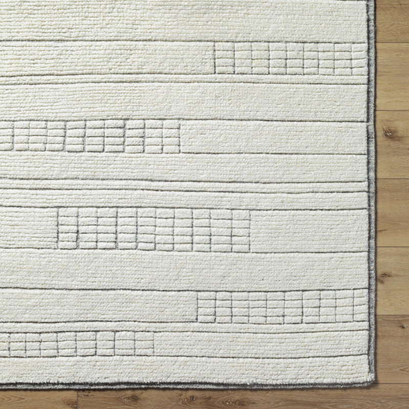 Davey Wool Abstract Area Rug, Rectangle 9' x 12'