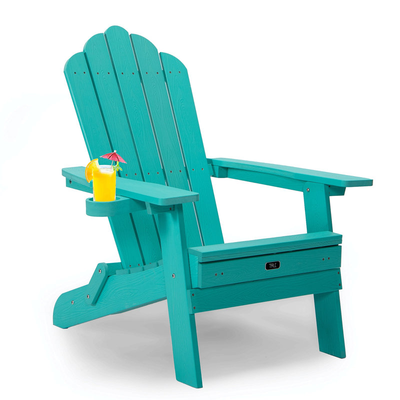 Folding Adirondack Chair With Pullout Ottoman With Cup Holder, Oversized, Poly Lumber,  For Patio Deck Garden, Backyard Furniture, Easy To Install,Green. Ban On Amazon