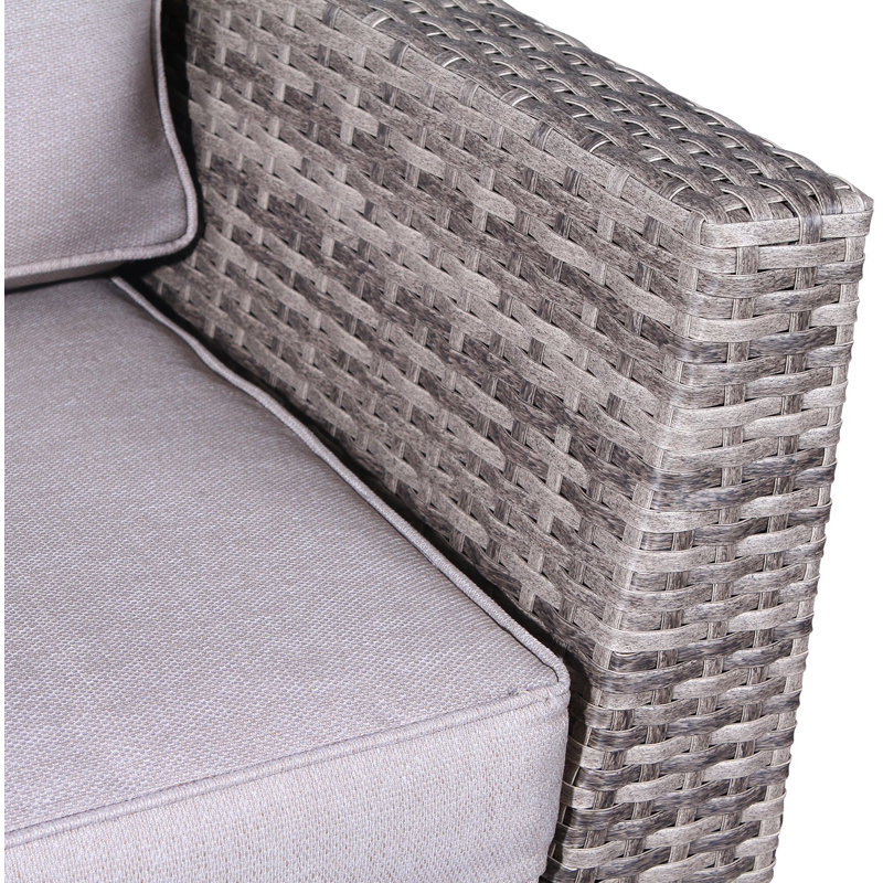 Fauteuil club 2 pièces Letona, Mélange de gris