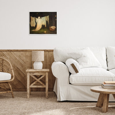 «Halloween Laundry Ghost», plaque murale par Arlington Prints
