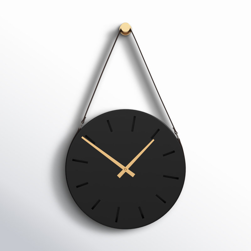 Metal Wall Clock, Black