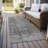 Scarlune Gray Washable Indoor-Outdoor Rug - LOOMLAN-927771933