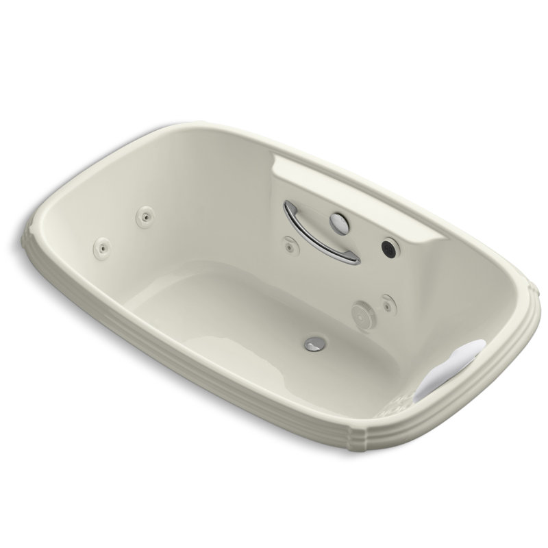 Portrait 67" x 42" Whirpool Bathtub, Biscuit