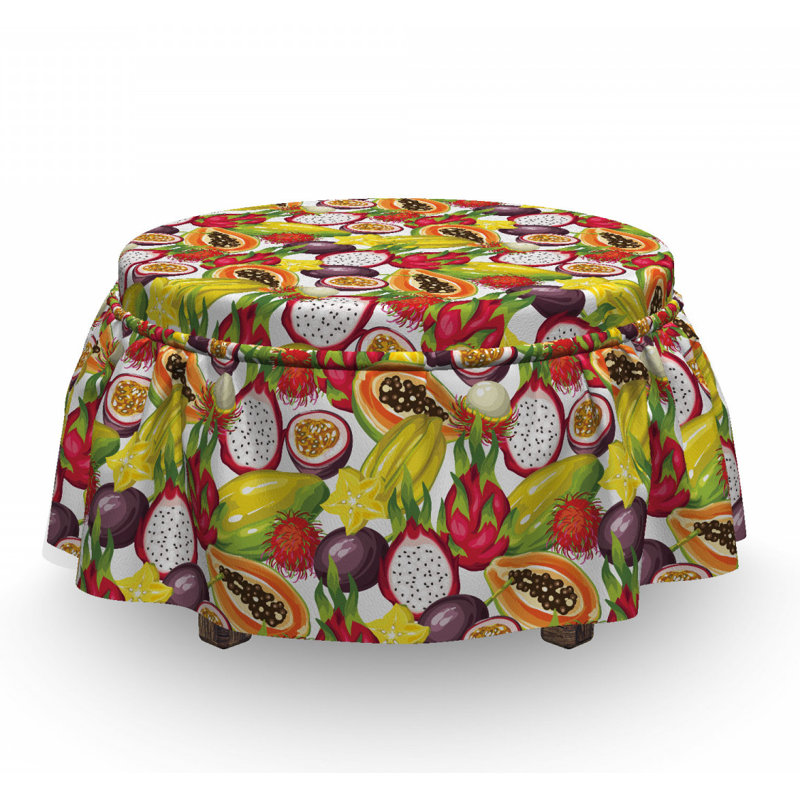 Housse pour repose-pieds à fruits dragon mangue