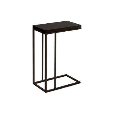 Accent Table, C-Shaped, End, Side, Snack, Living Room, Bedroom,  Laminate,  Metal, Contemporary, Modern
