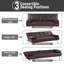 Canapé-lit futon avec accoudoirs, porte-gobelets et fonction inclinable, idéal pour les salons confortables-24146182