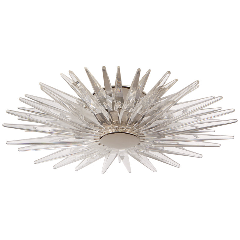 Chapman & Myers Quincy Small Flush Mount, Polished Nickel