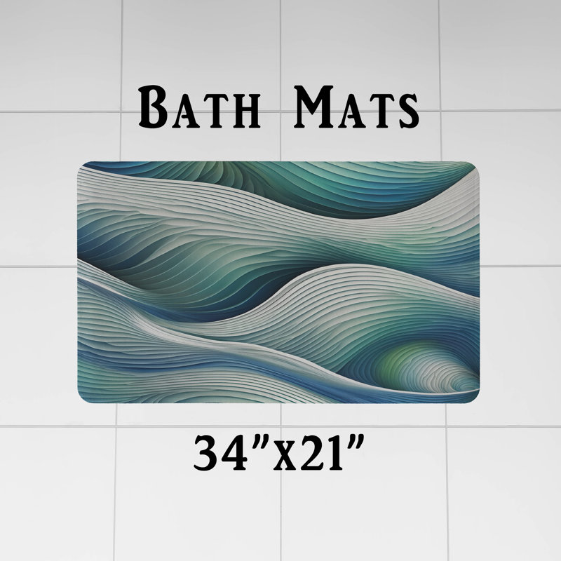 Rideau de douche abstrait, H 72 po x l 70 po