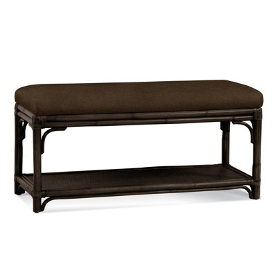 Summer Retreat Wicker Shelf Storage Bench