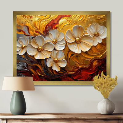 Red And Golden Blossom Trails Wildflowers - Wildflowers Wall Art