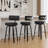 Swivel Upholstered Bar Stool With T-Shaped Backrest-810632613-810632608