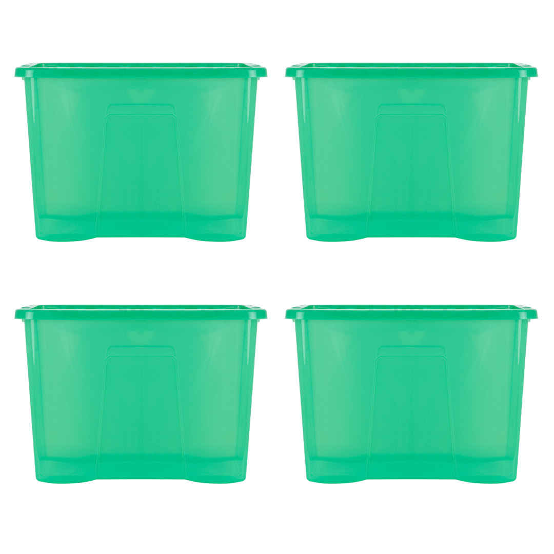 Wham Set Of 2 Crystal Storage Boxes In Green - 80-Litre Capacity - Image 5