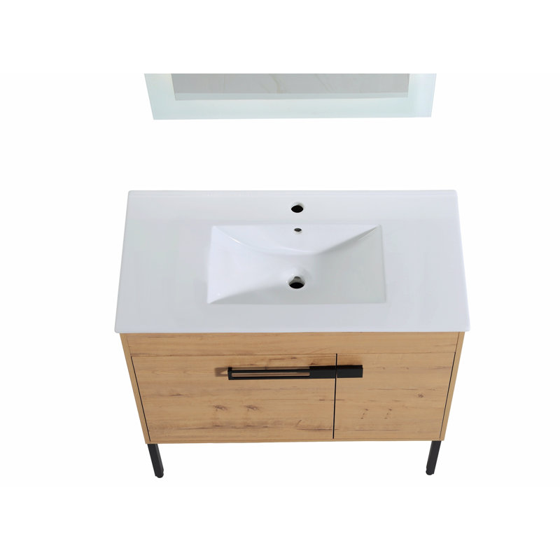 Rangement pour salle de bain Kachiri, Brun