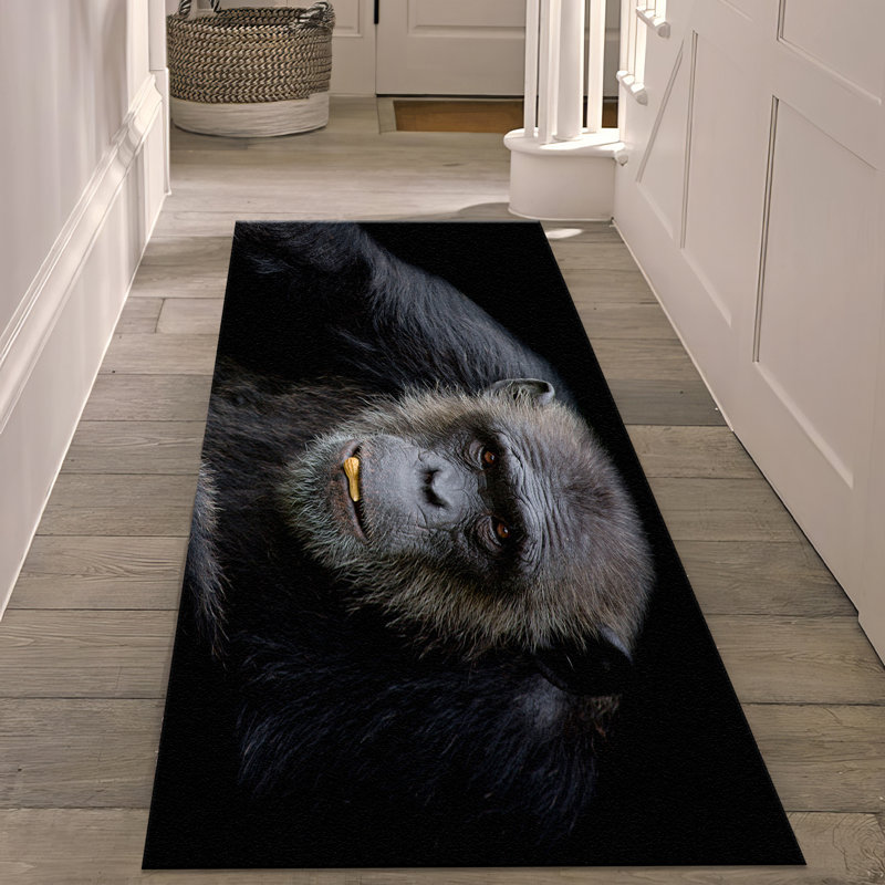 Vibrant Non-Woven Soft Type Printed Rug with Geometric Triangle Pattern for a Modern Aesthetic, Rectangle 2' x 2'11"