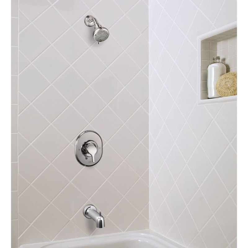 Danika Pressure Balance Tub and Shower Faucet with Lever Handle and Posi-Temp