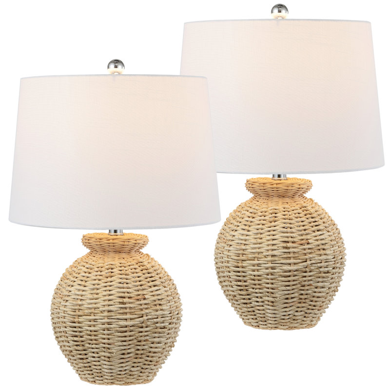 Nora 22" Rustic Coastal Globe LED Table Lamps
