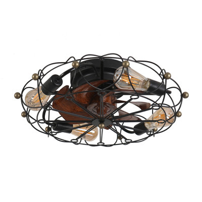 Ventilateur de plafond à profil bas avec télécommande et lumières